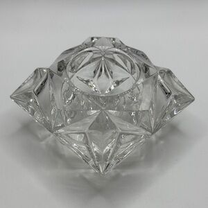 PartyLite P0129 Quad Prism 24% lead crystal votive candle holder
